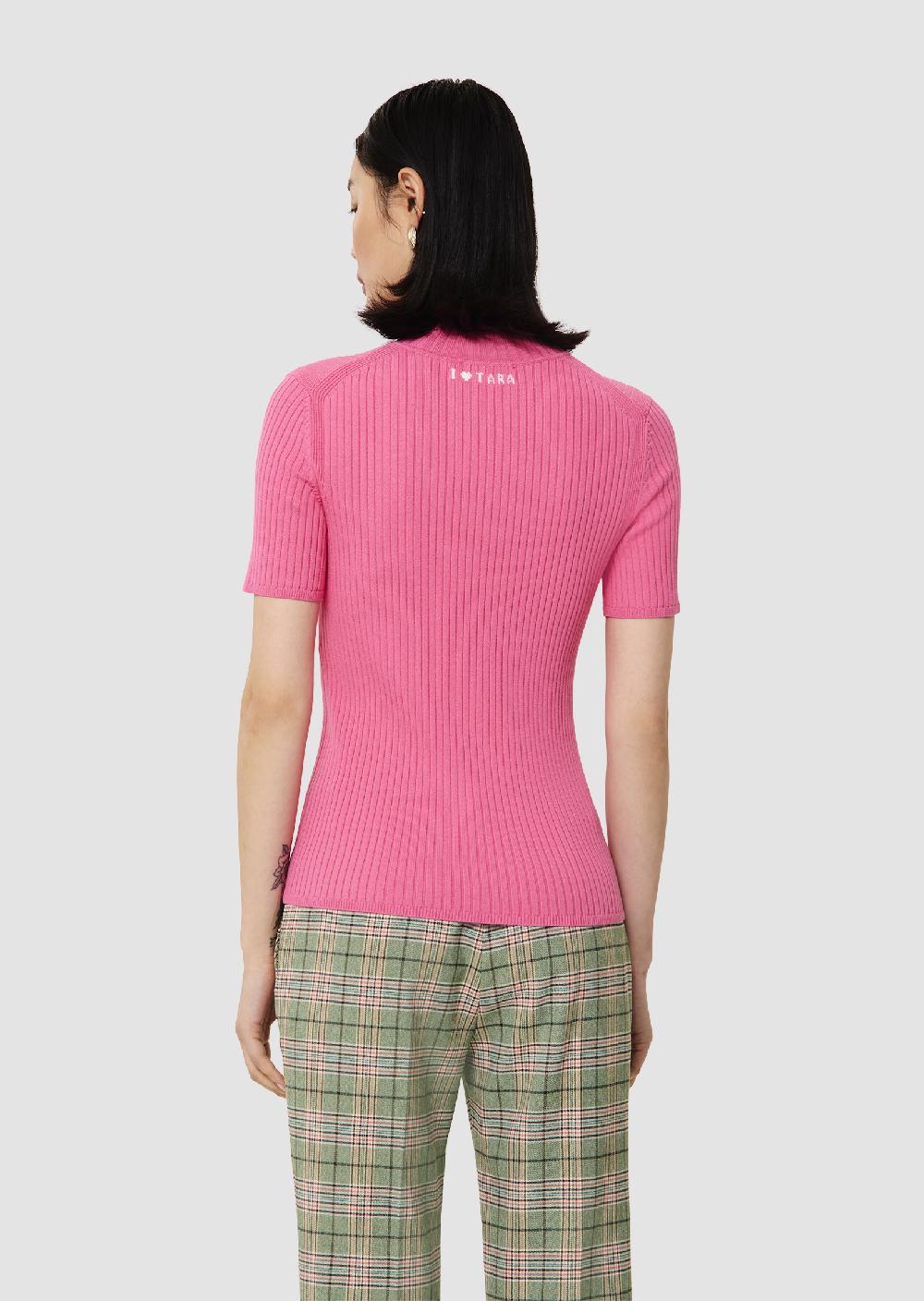 Tara Jarmon Pull Perlarose En Maille Côtelée