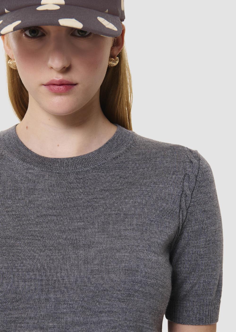 tara jarmon Pull Picagris en laine merinos