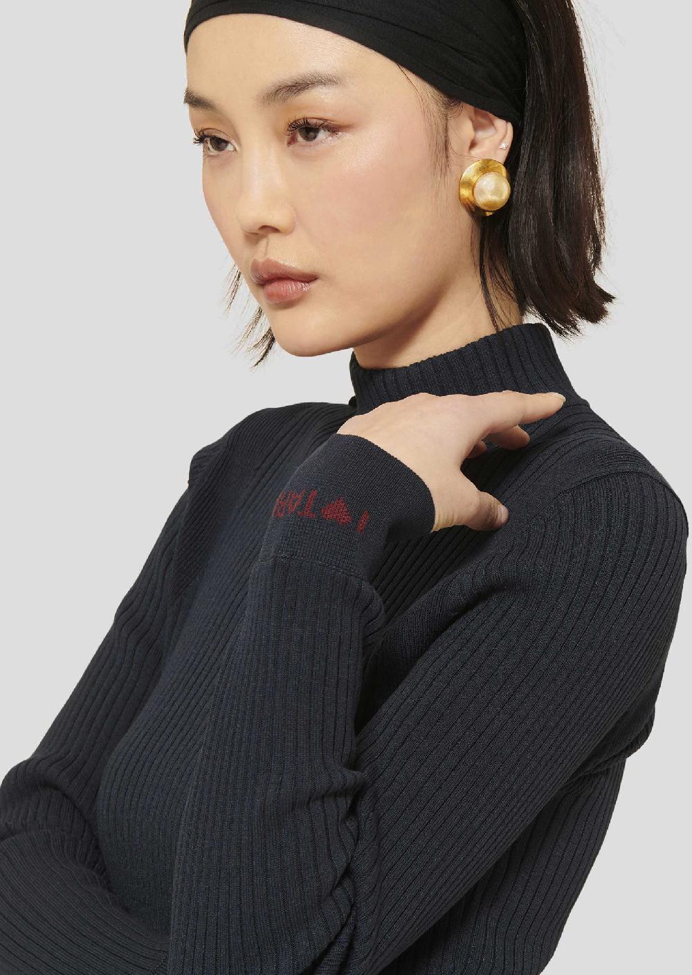 Tara Jarmon Pull Prudiebleu Nuit Côtelé