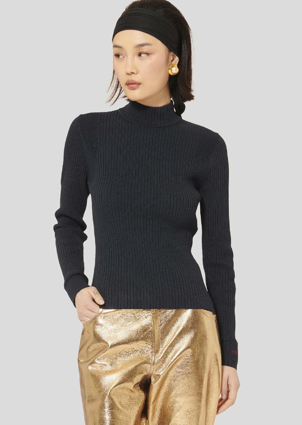 tara jarmon Pull Prudiebleu nuit côtelé