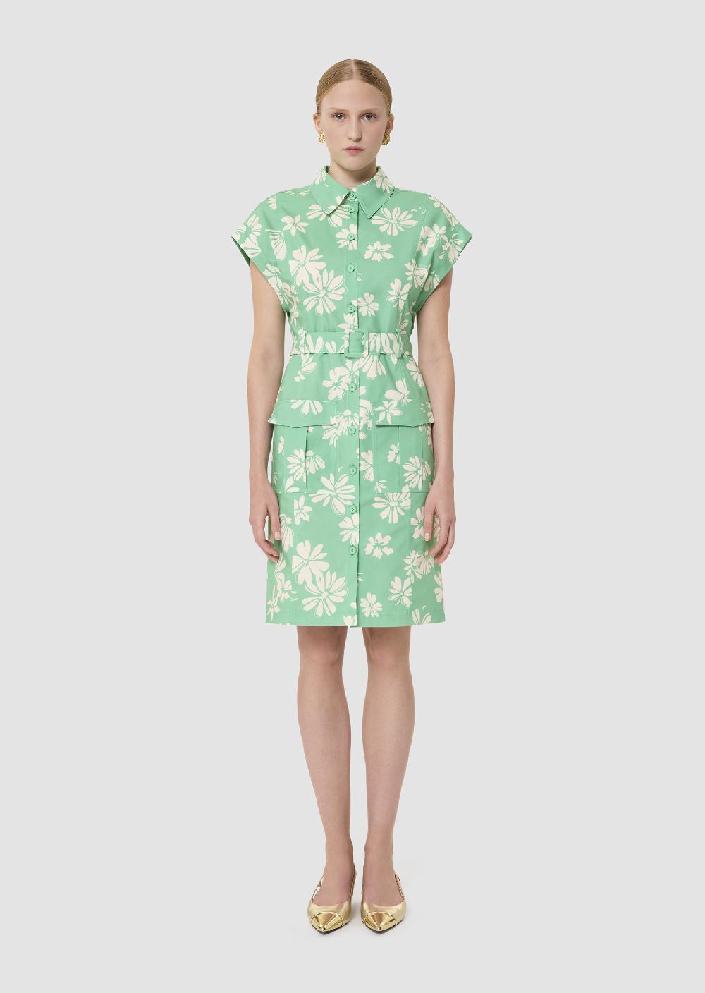 Tara Jarmon Robe Rajahverte Imprimée Fleuri