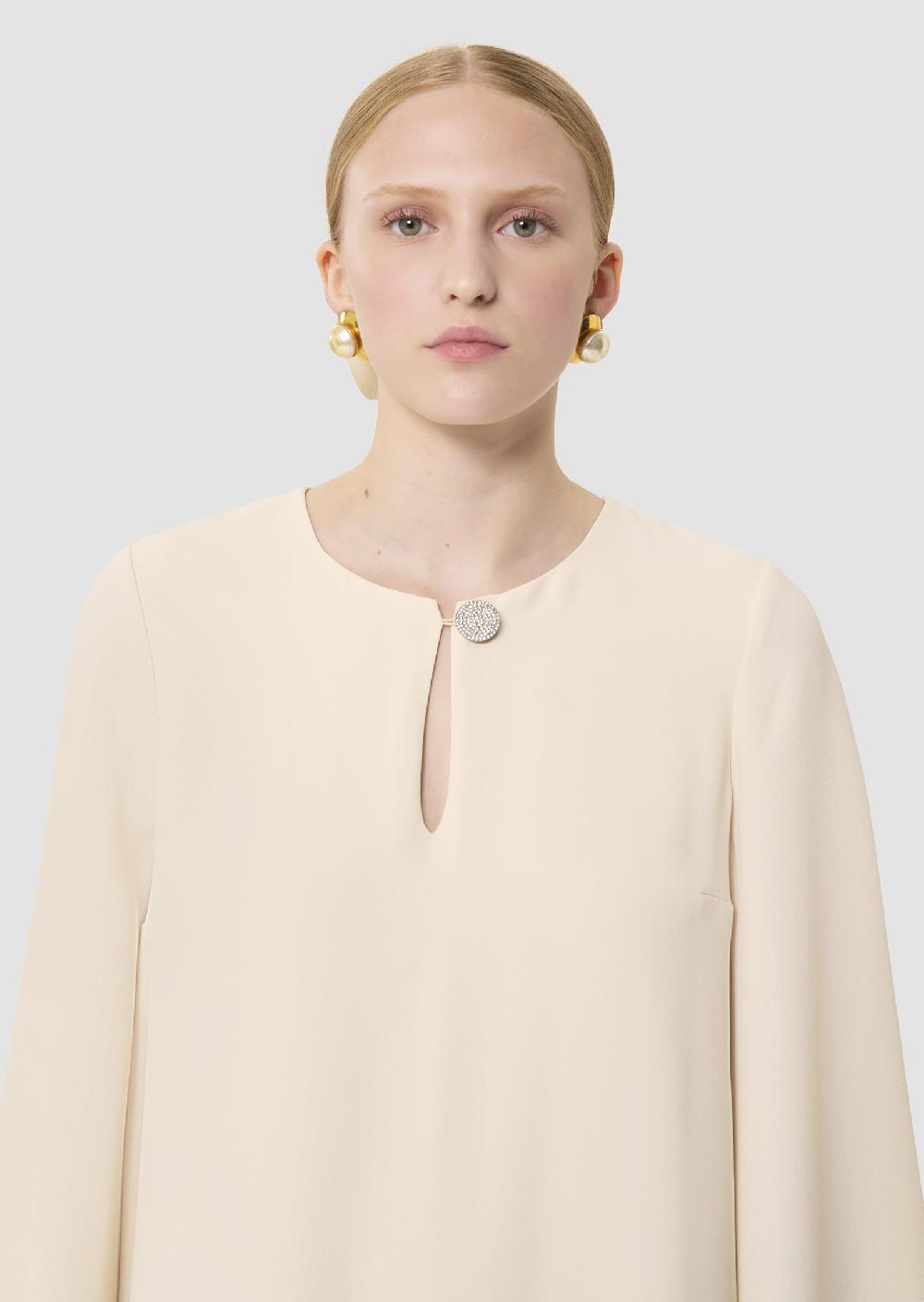 Tara Jarmon Robe Raonieécrue En Crêpe