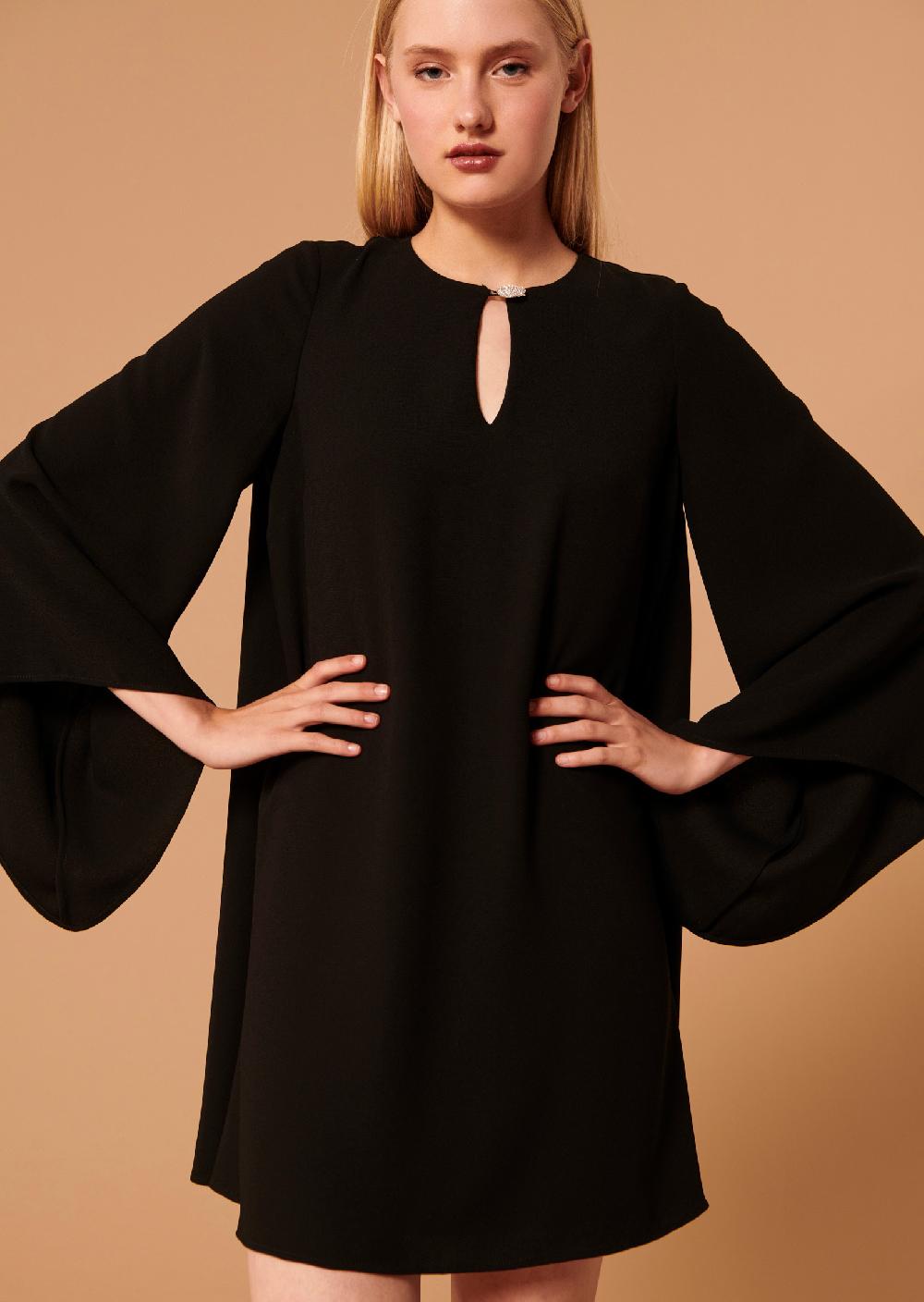 Tara Jarmon Robe Raonienoire En Crêpe