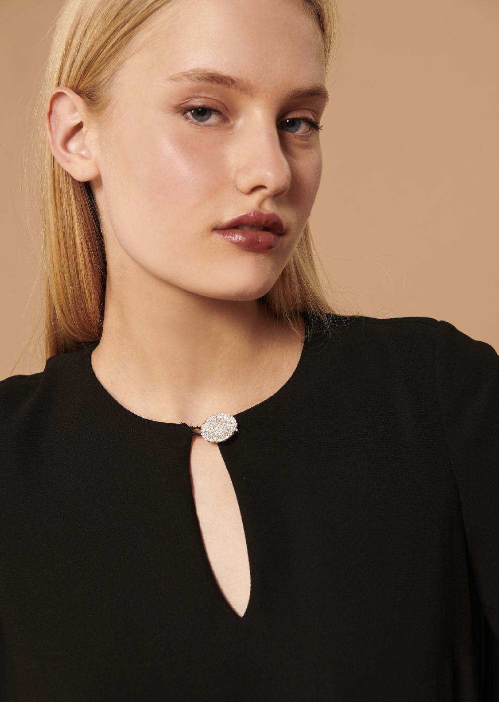 Tara Jarmon Robe Raonienoire En Crêpe