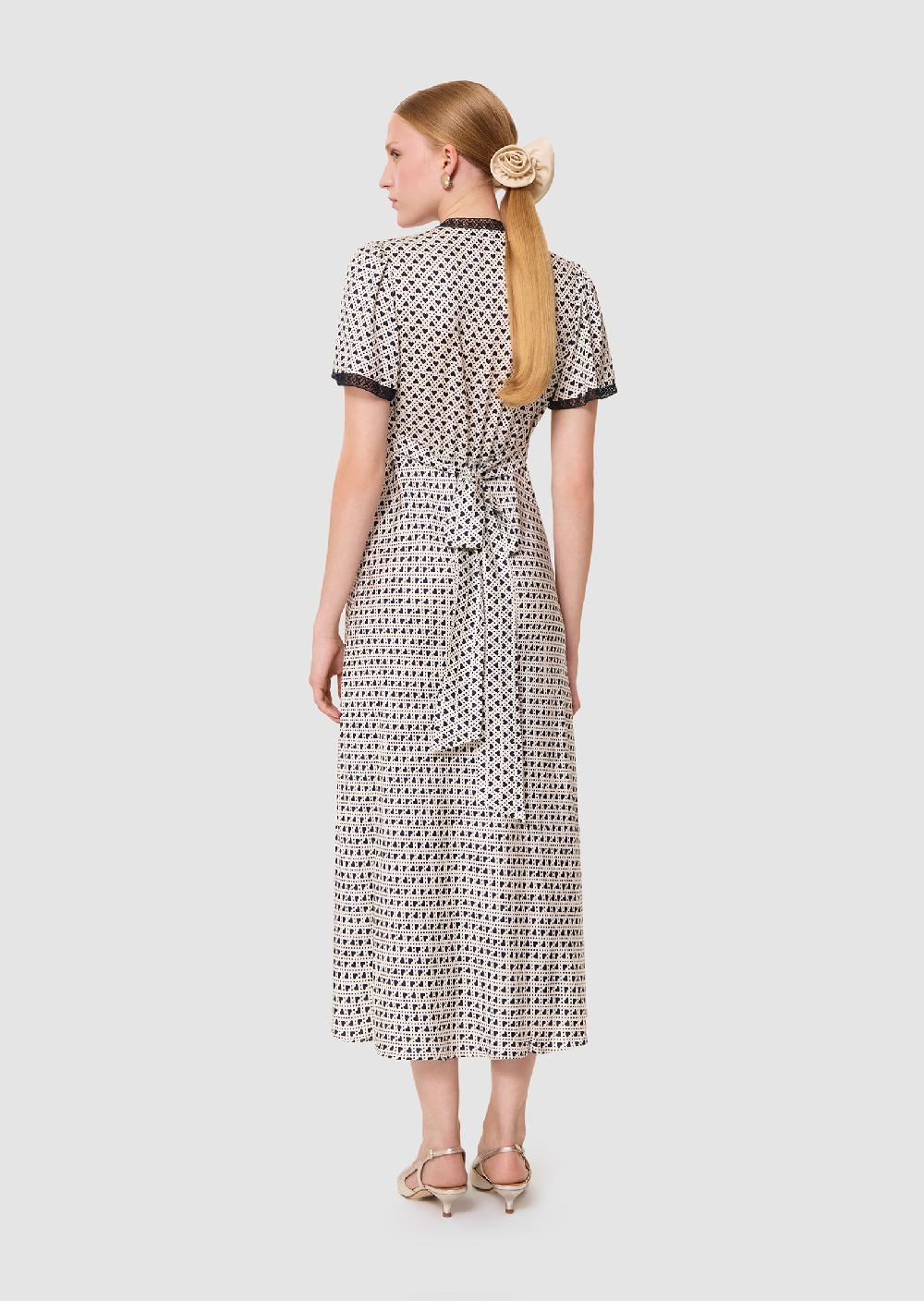 Tara Jarmon Robe Raoulitaécrue Imprimé Mini Coeurs