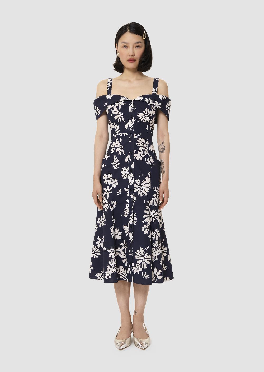 Tara Jarmon Robe Raquelitableu Nuit Imprimé Fleuri