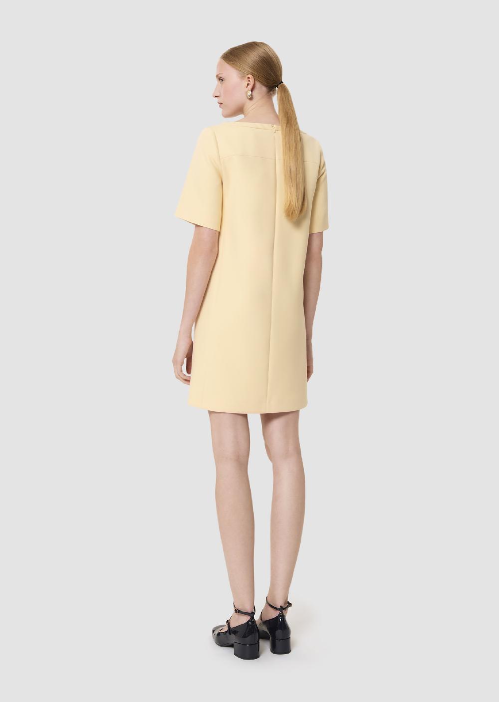 Tara Jarmon Robe Rayjaune En Toile Double