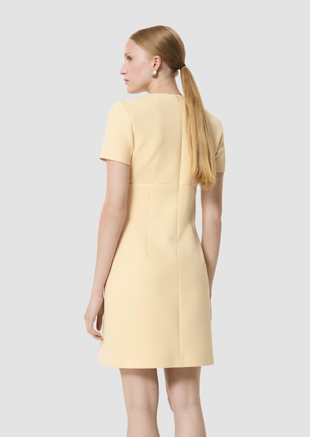 Tara Jarmon Robe Rehanejaune En Toile Double