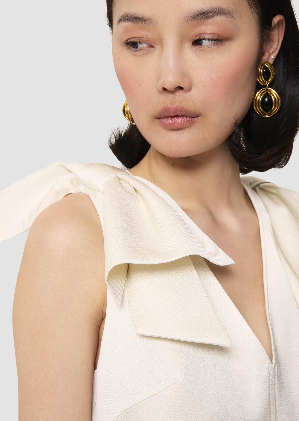 Tara Jarmon Robe Remarquableécrue En Lin Satiné