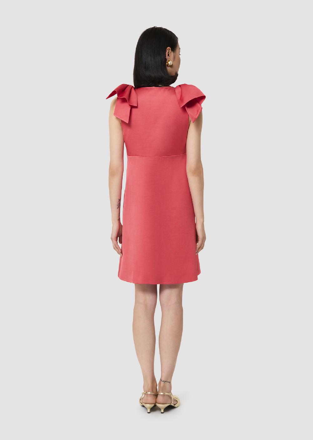 Tara Jarmon Robe Remarquablerouge En Lin Satiné