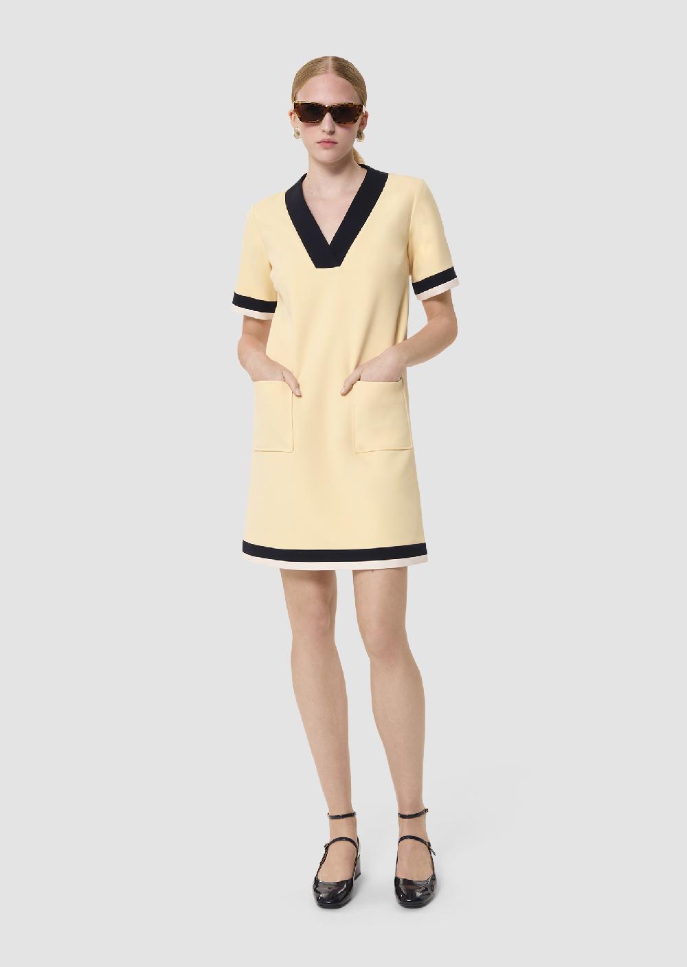 tara jarmon Robe Reowajaune en toile double