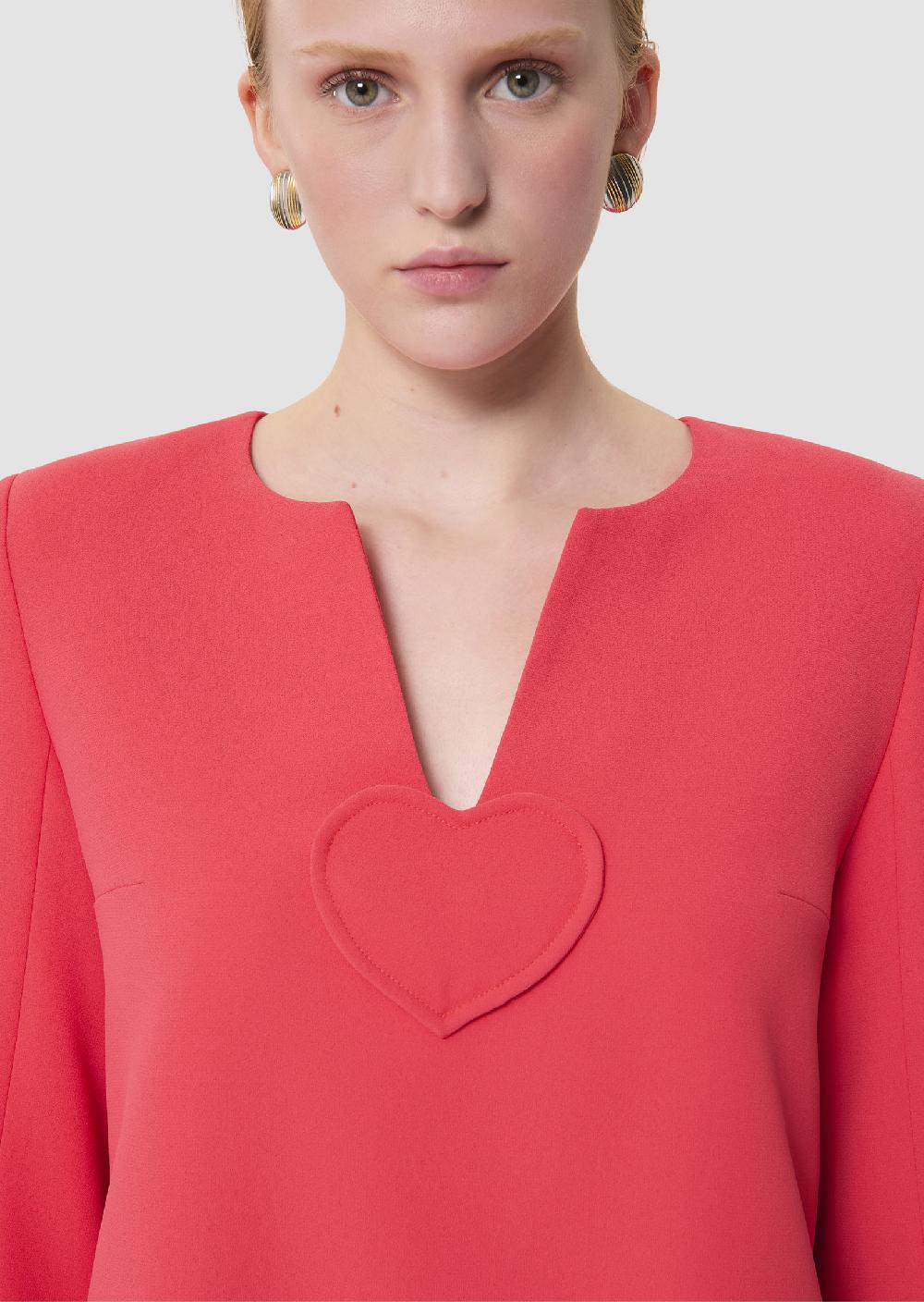 Tara Jarmon Robe Rhealarouge En Crêpe