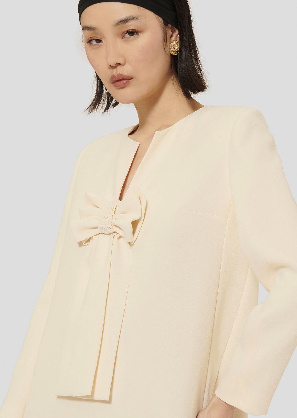 Tara Jarmon Robe Rhondaécrue En Crêpe