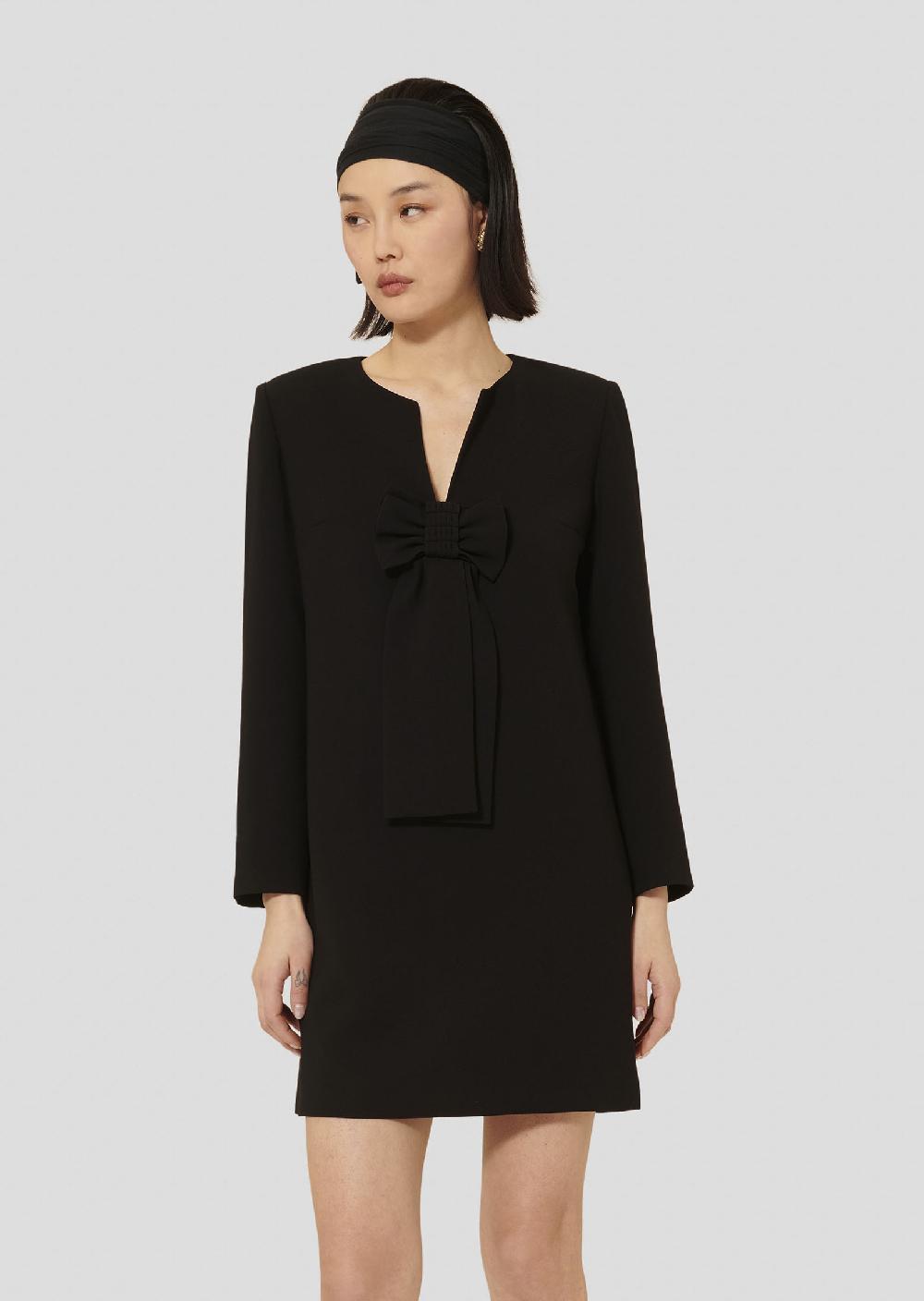 Tara Jarmon Robe Rhondanoire En Crêpe