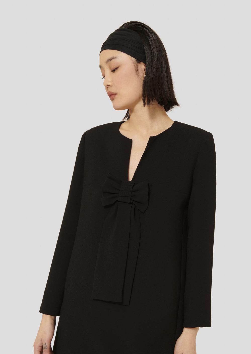 Tara Jarmon Robe Rhondanoire En Crêpe