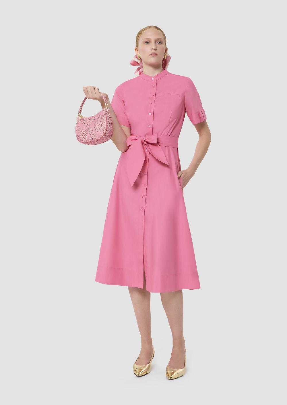 tara jarmon Robe Ricochetrose en popeline