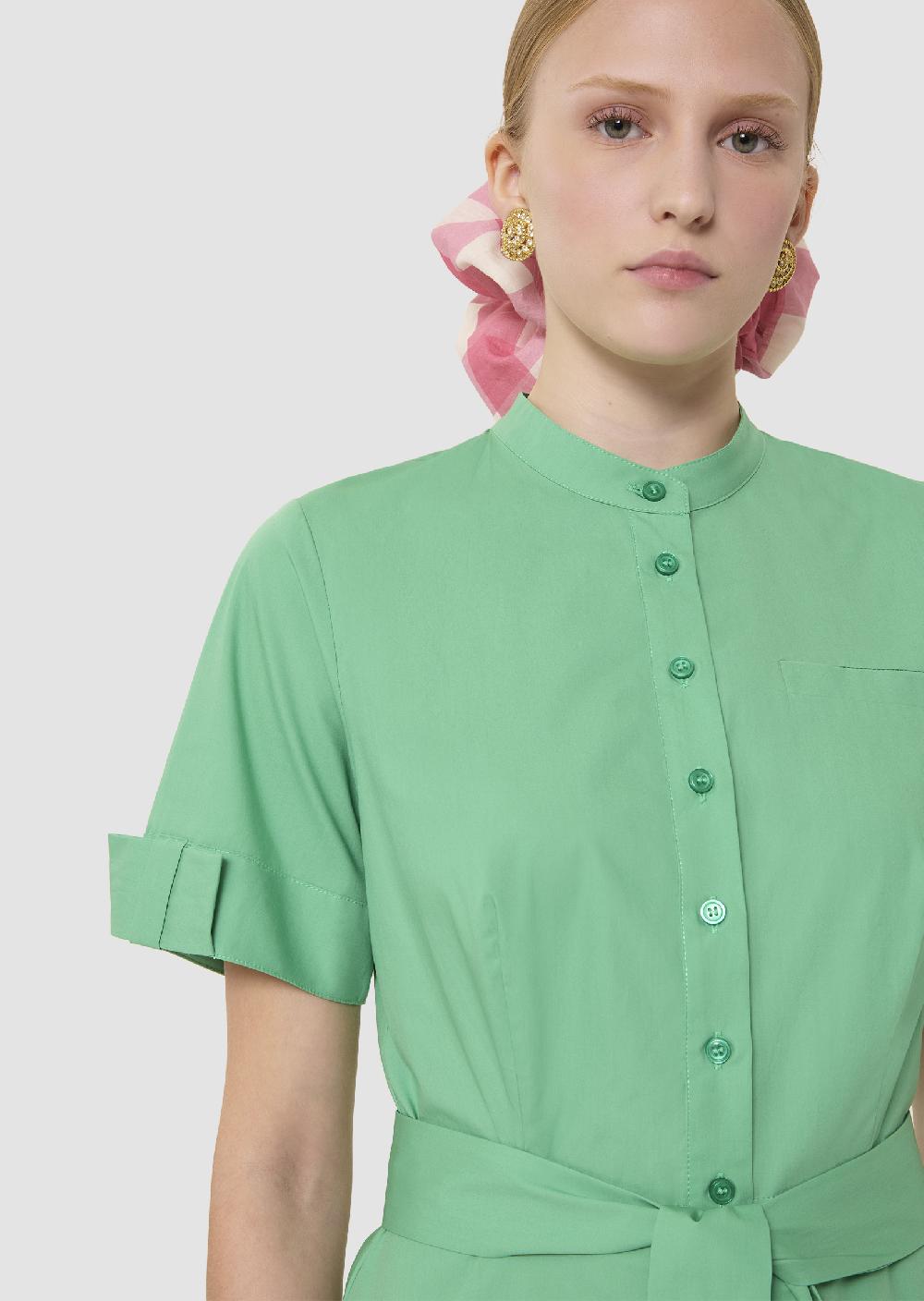 Tara Jarmon Robe Ricochetverte En Popeline