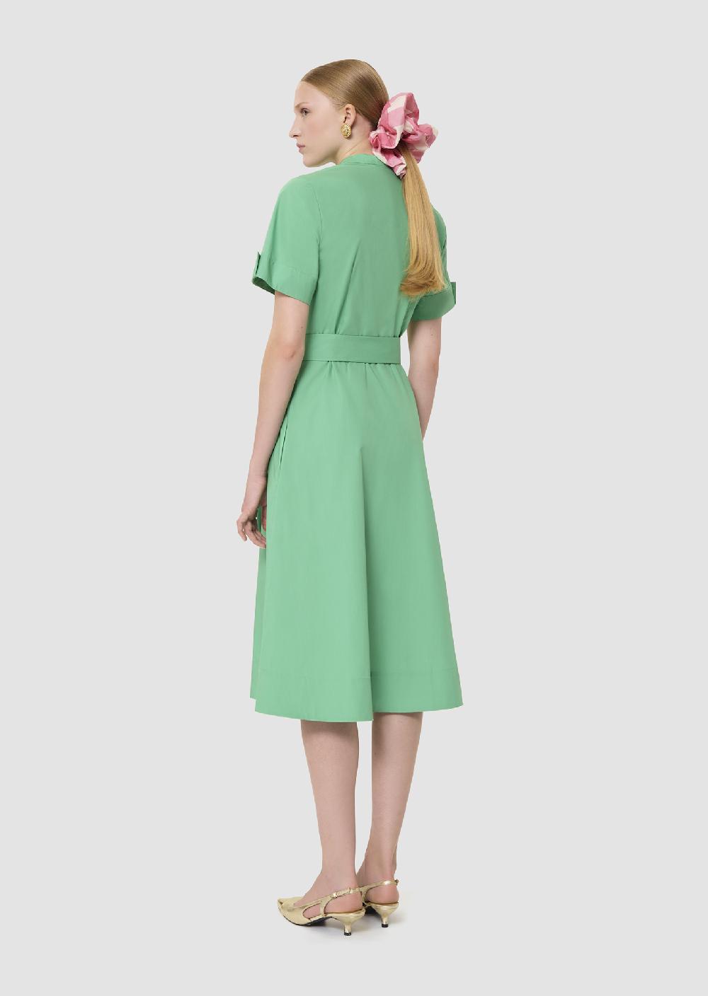 Tara Jarmon Robe Ricochetverte En Popeline