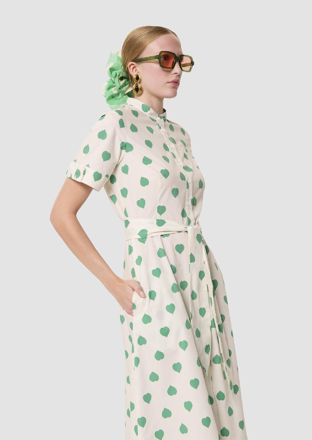 Tara Jarmon Robe Ricochetverte Imprimé Coeurs