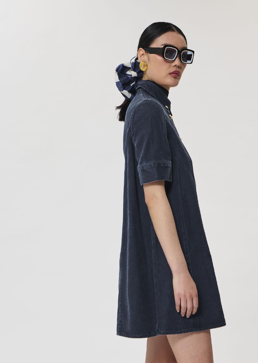 tara jarmon Robe Rivableu foncé en coton