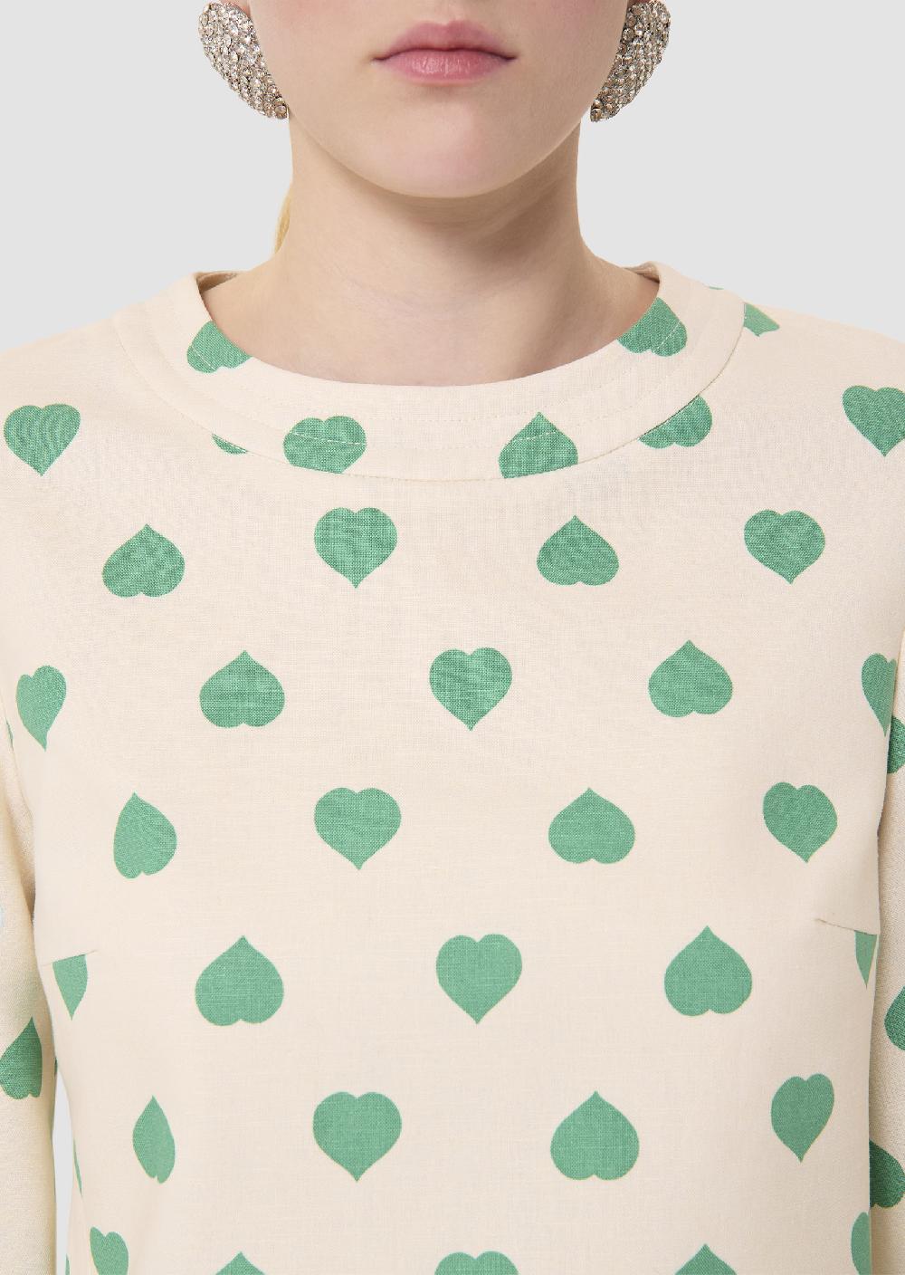 Tara Jarmon Robe Rivannaécrue Imprimé Coeurs