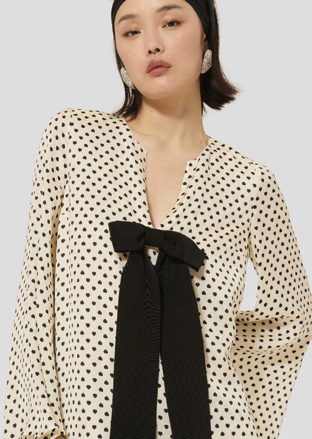 Tara Jarmon Robe Roannécrue Imprimée Petits Coeurs