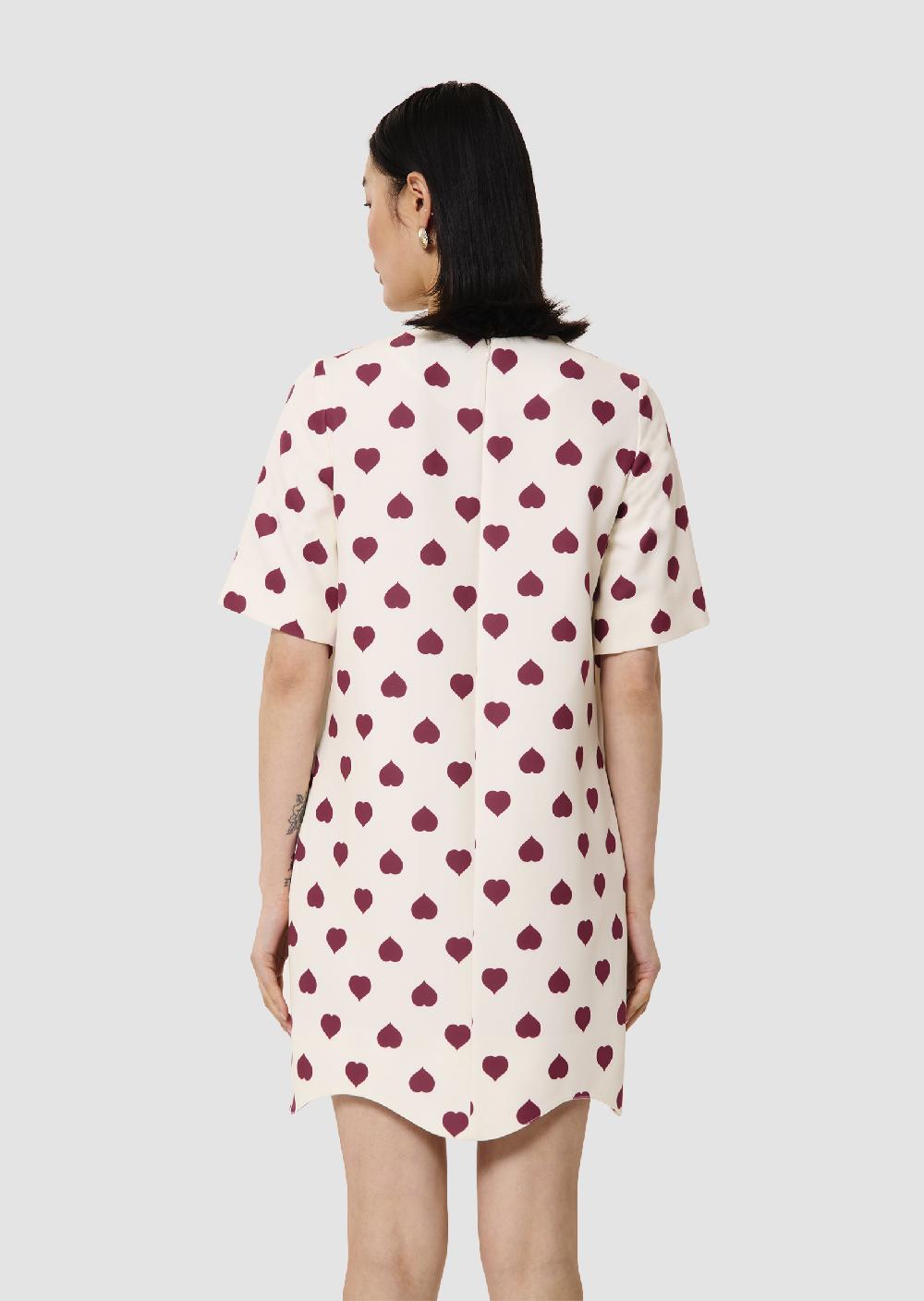 Tara Jarmon Robe Rogerécrue Imprimé Coeurs