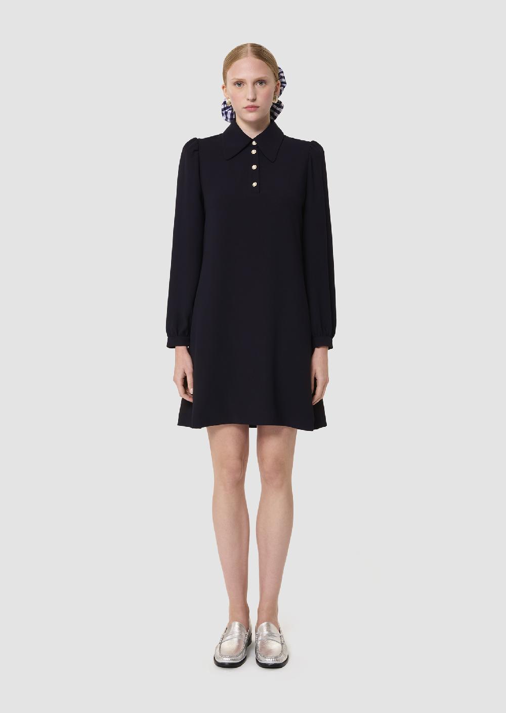 Tara Jarmon Robe Rolfobleu Nuit En Crêpe