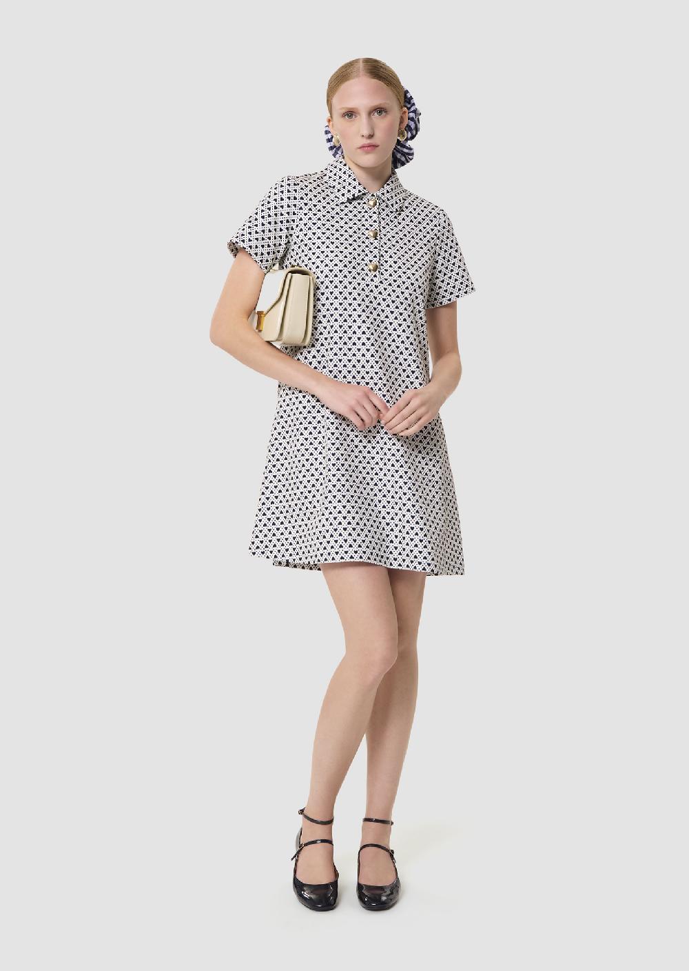 tara jarmon Robe Roryécrue imprimé mini coeurs