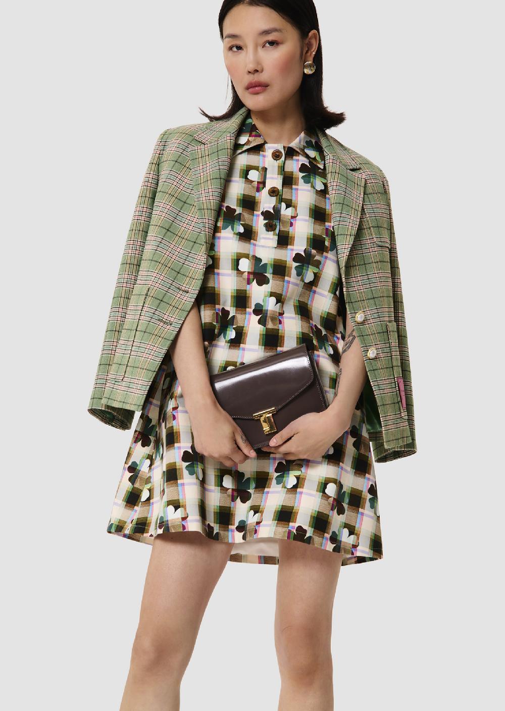 Tara Jarmon Robe Roryverte Imprimé Trèfles