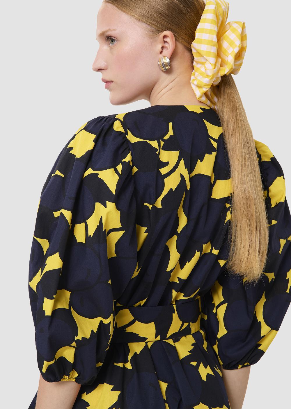 Tara Jarmon Robe Rosabettajaune Imprimée Cerises