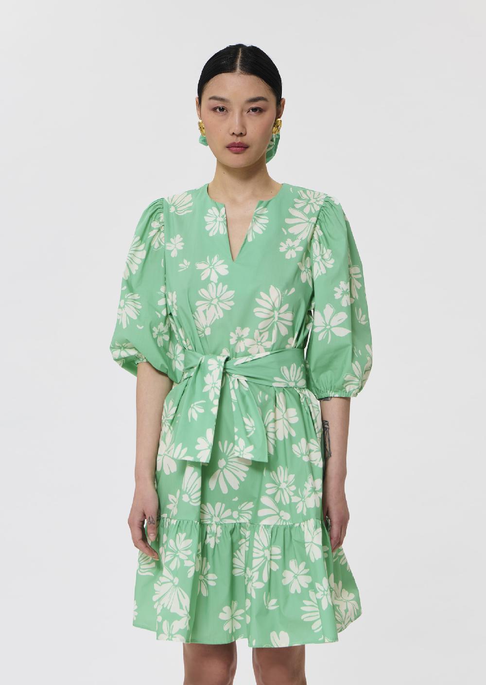 Tara Jarmon Robe Rosabettaverte Imprimée Fleuri