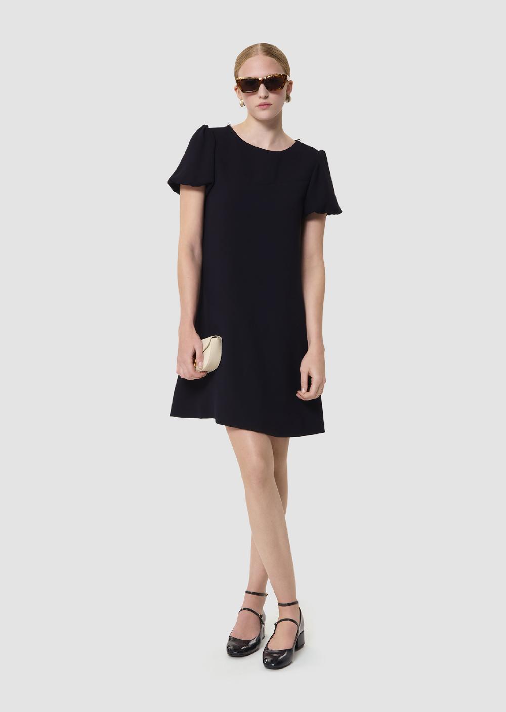 tara jarmon Robe Rosaliableu nuit en crêpe