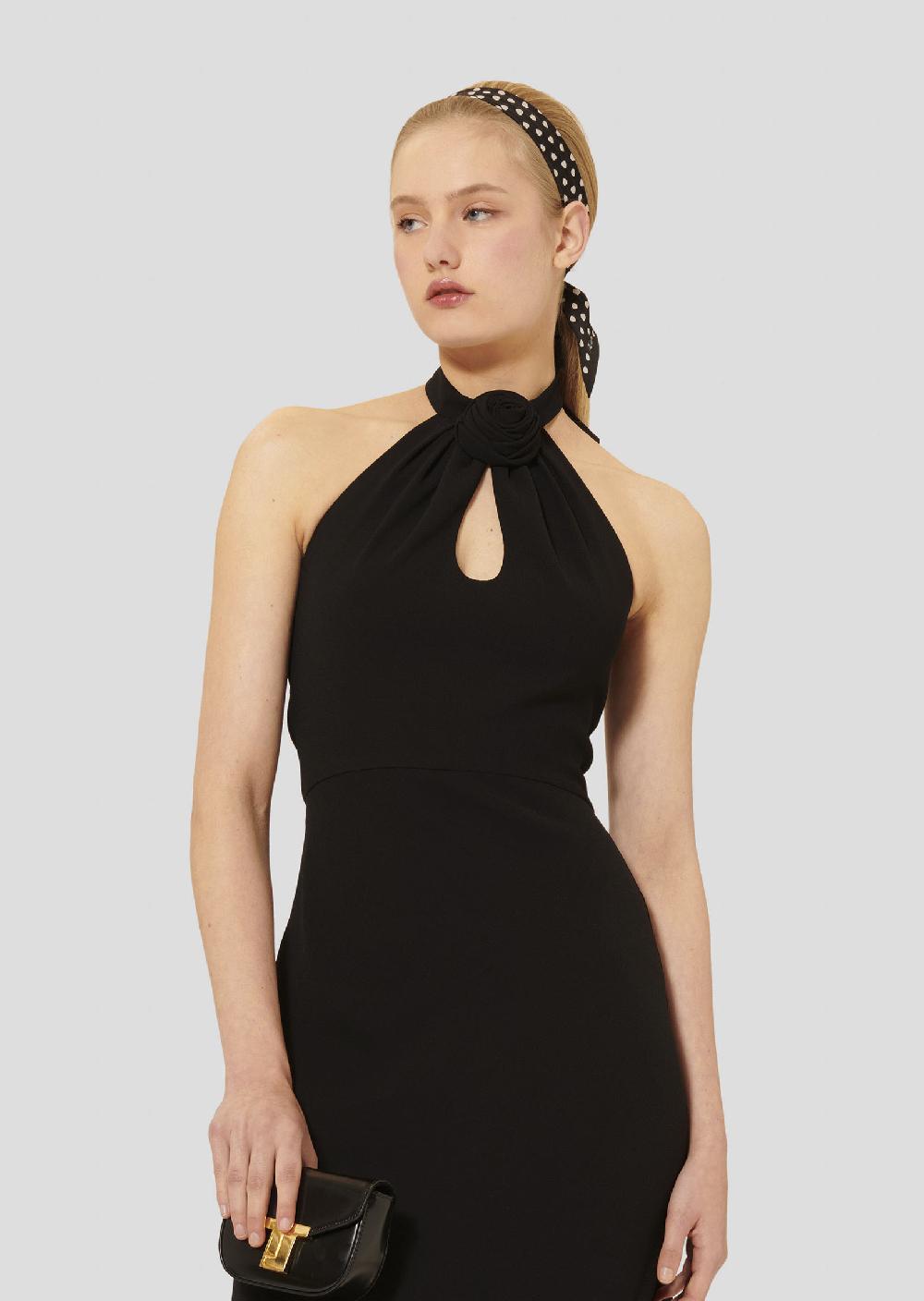 Tara Jarmon Robe Rosangenoire En Crêpe