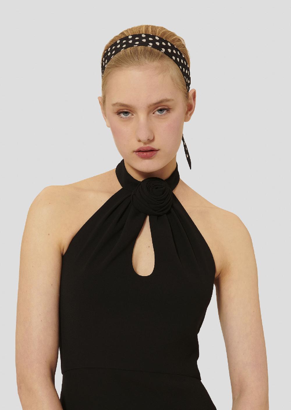 Tara Jarmon Robe Rosangenoire En Crêpe