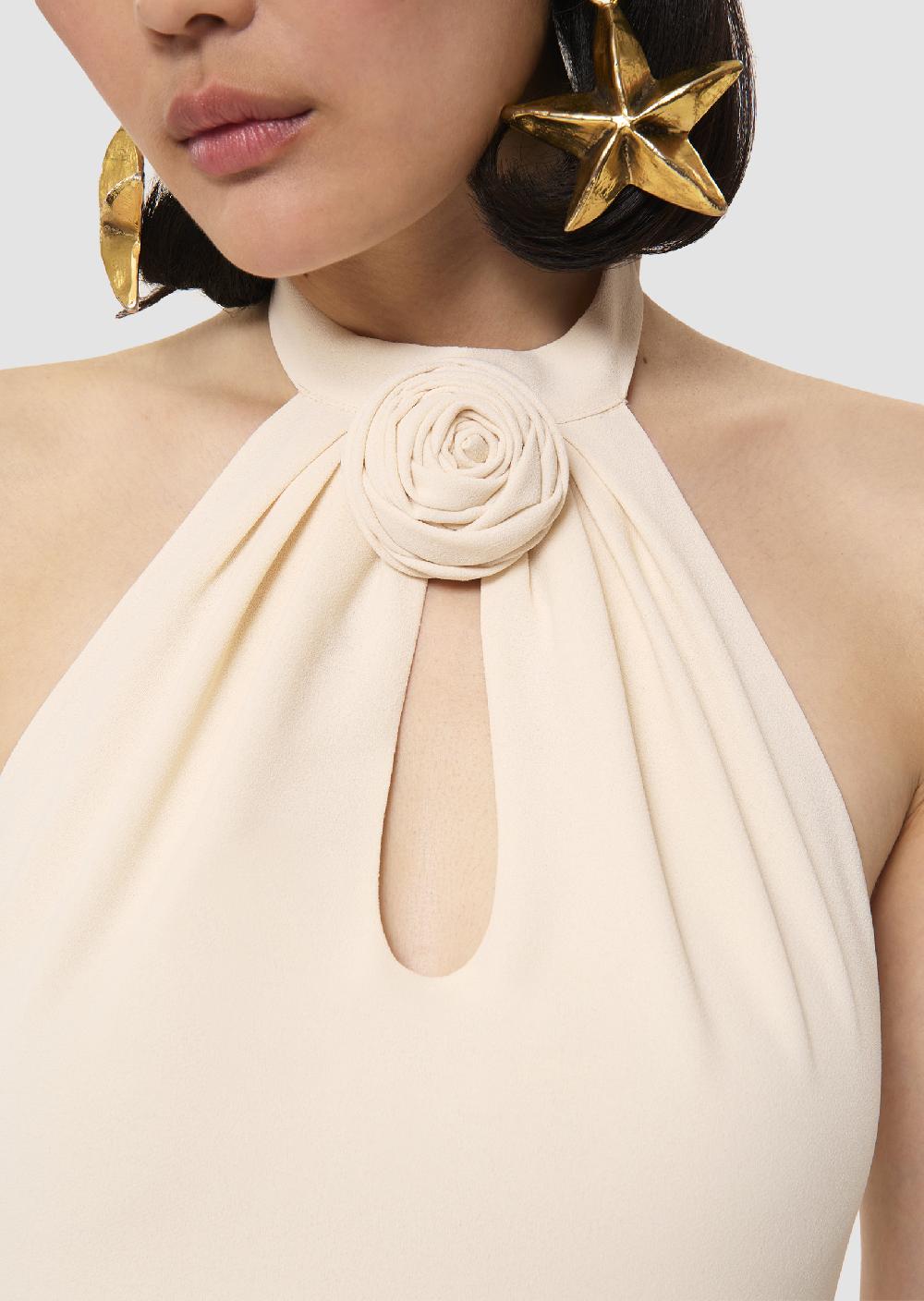 Tara Jarmon Robe Rosanneécrue En Crêpe