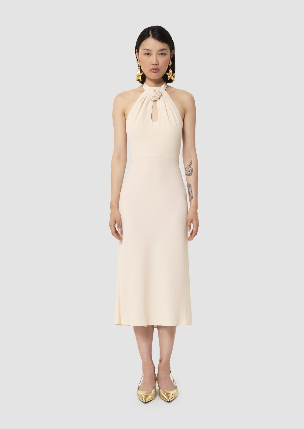 tara jarmon Robe Rosanneécrue en crêpe