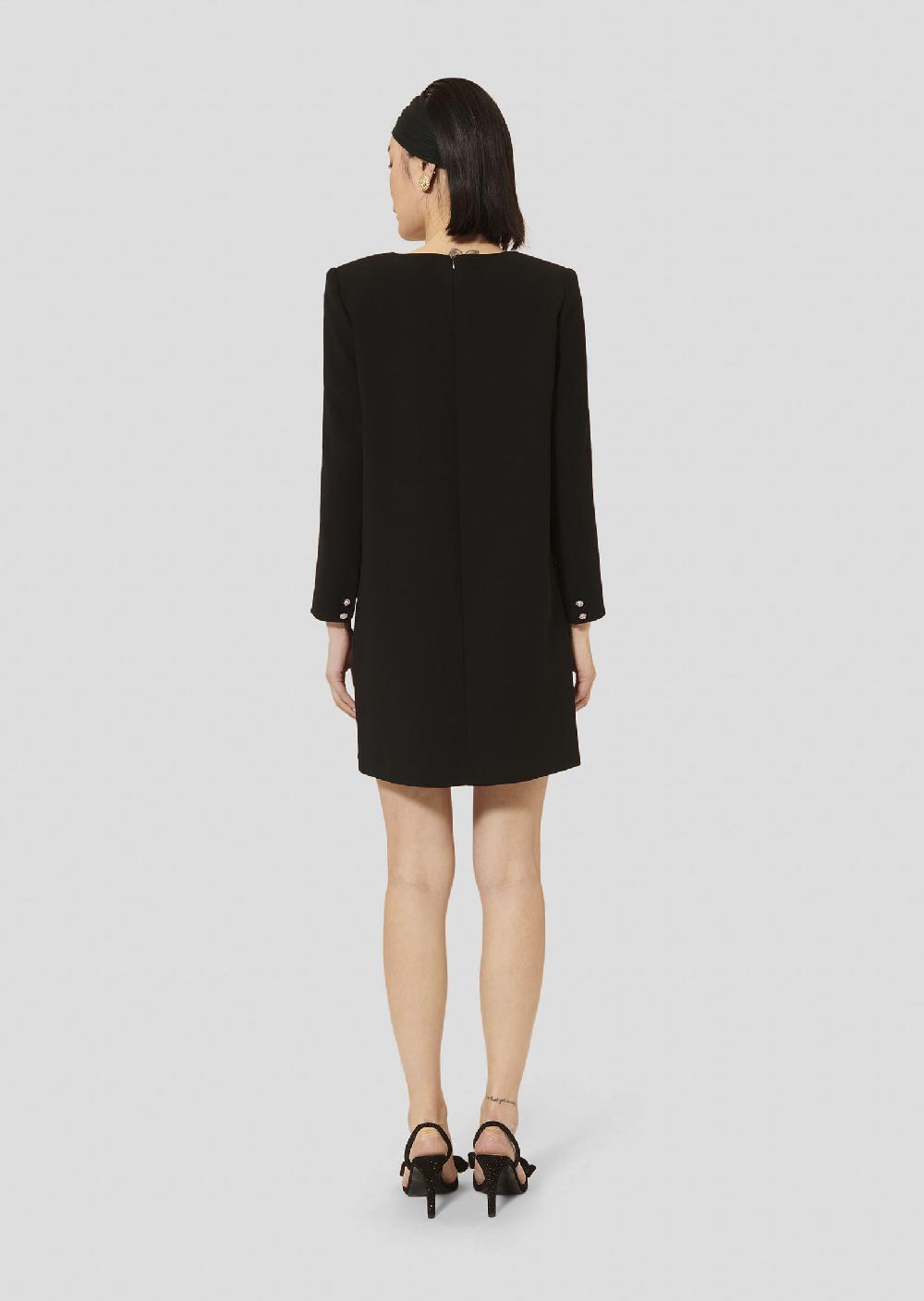 Tara Jarmon Robe Rosarionoire En Crêpe