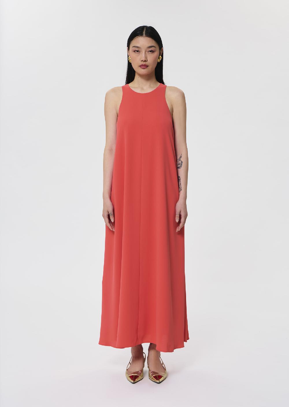Tara Jarmon Robe Roxannerouge En Crêpe