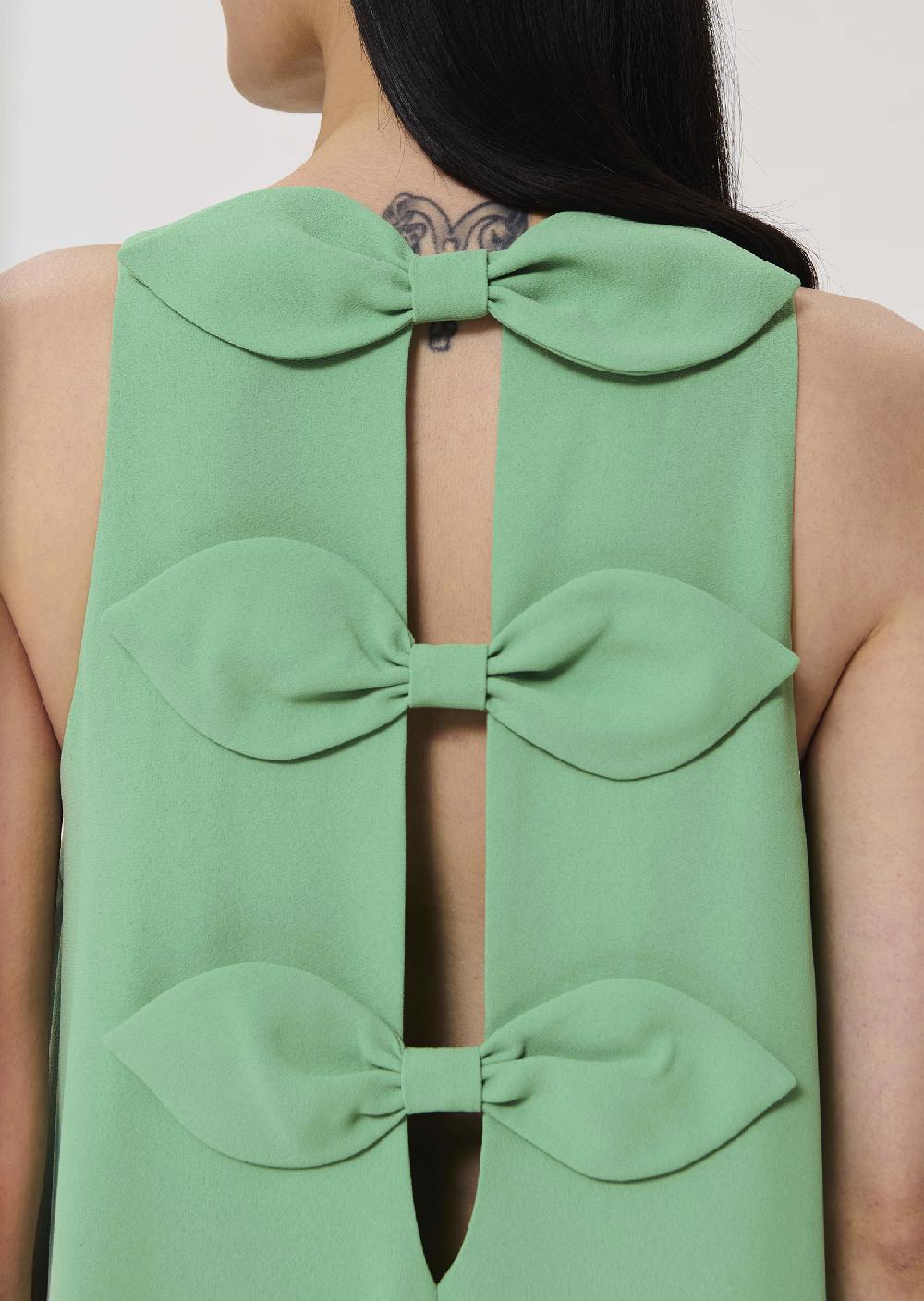 Tara Jarmon Robe Roxanneverte En Crêpe