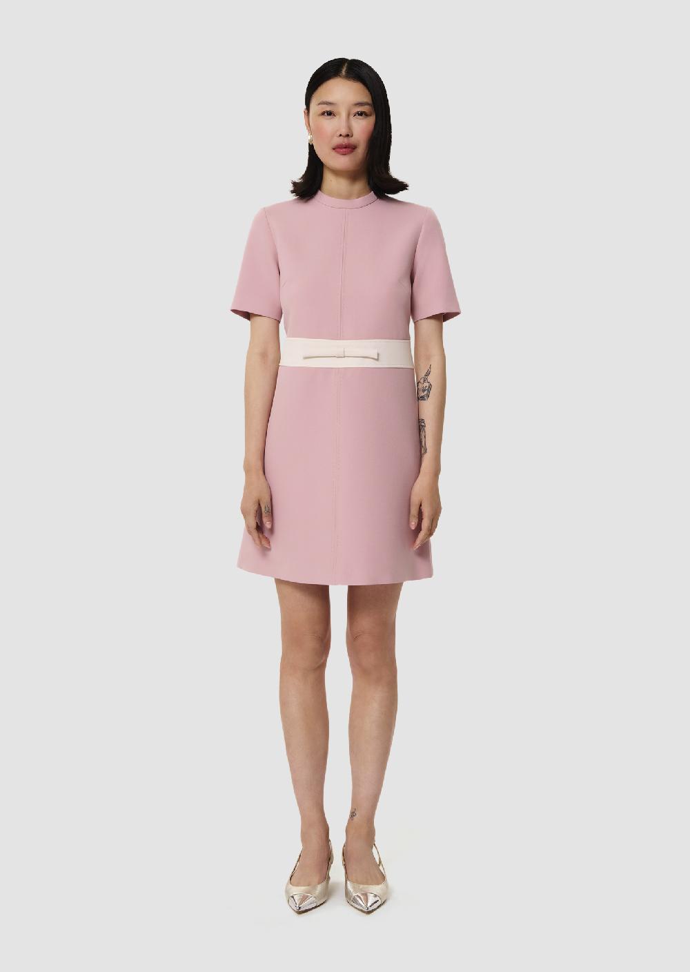 Tara Jarmon Robe Roycerose En Toile Double