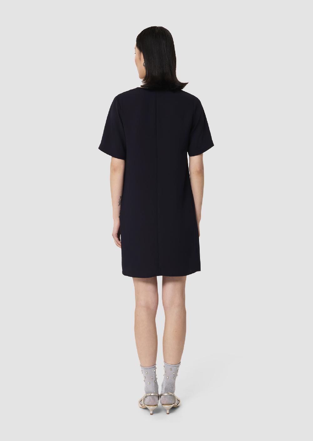 Tara Jarmon Robe Rubanbleu Nuit En Crêpe