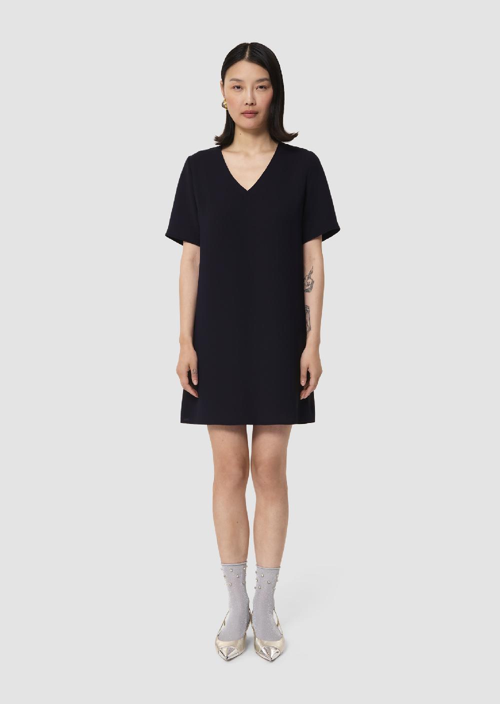 tara jarmon Robe Rubanbleu nuit en crêpe