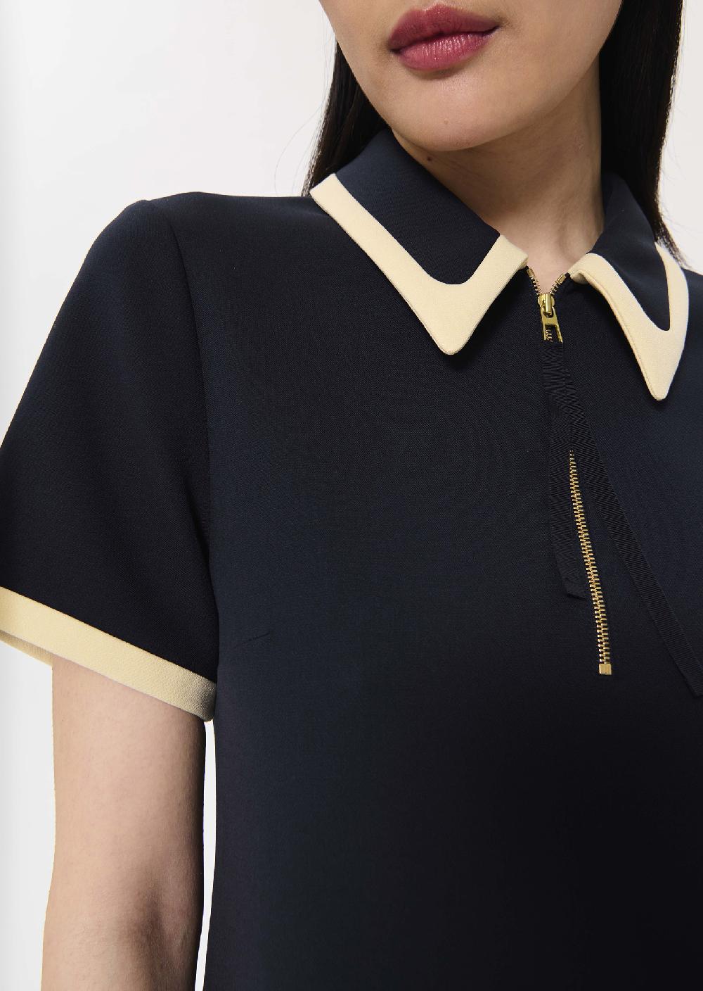 Tara Jarmon Robe Rubinableu Nuit En Toile Double