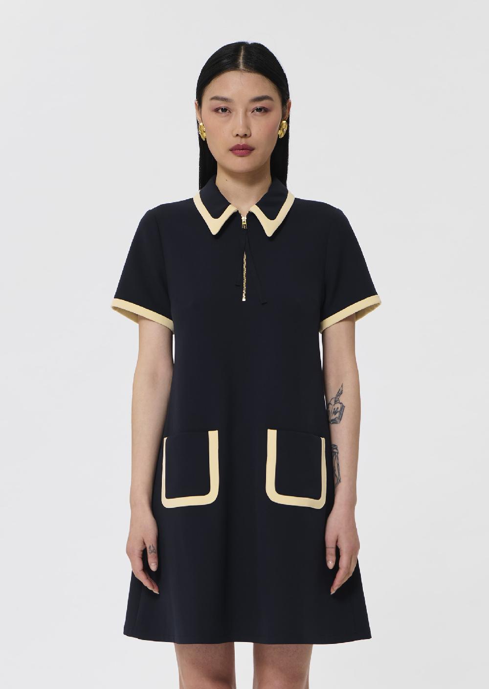 Tara Jarmon Robe Rubinableu Nuit En Toile Double
