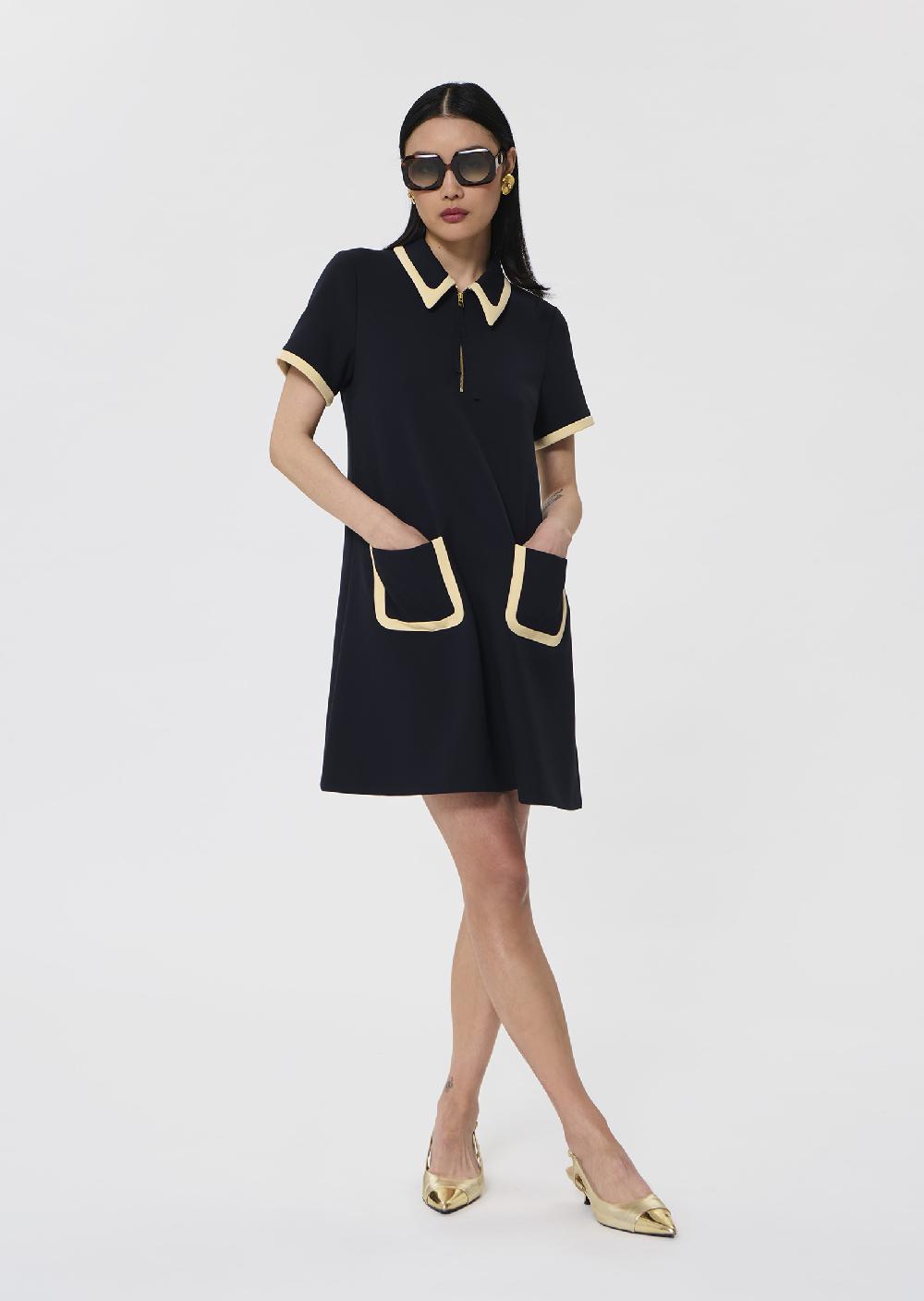 tara jarmon Robe Rubinableu nuit en toile double