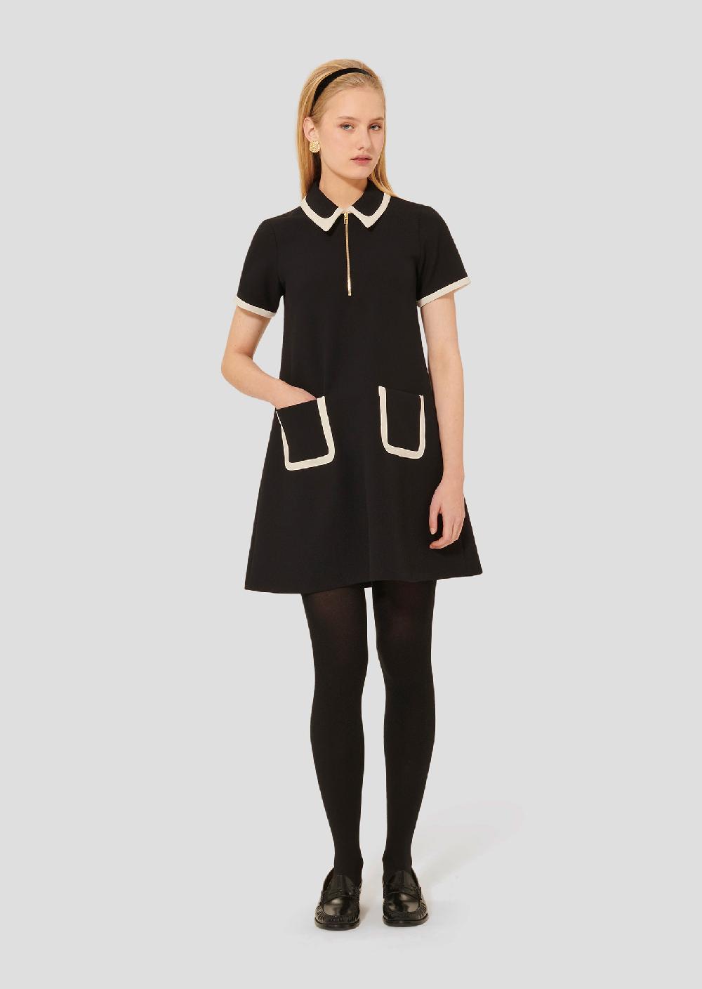 Tara Jarmon Robe Rubinanoire En Toile Double