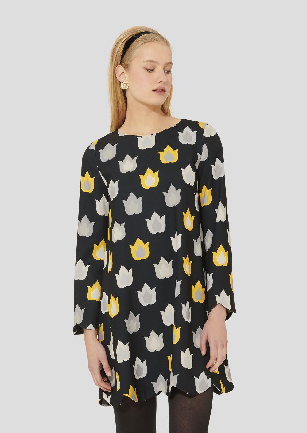 Tara Jarmon Robe Ruodanoire Imprimée Flammes