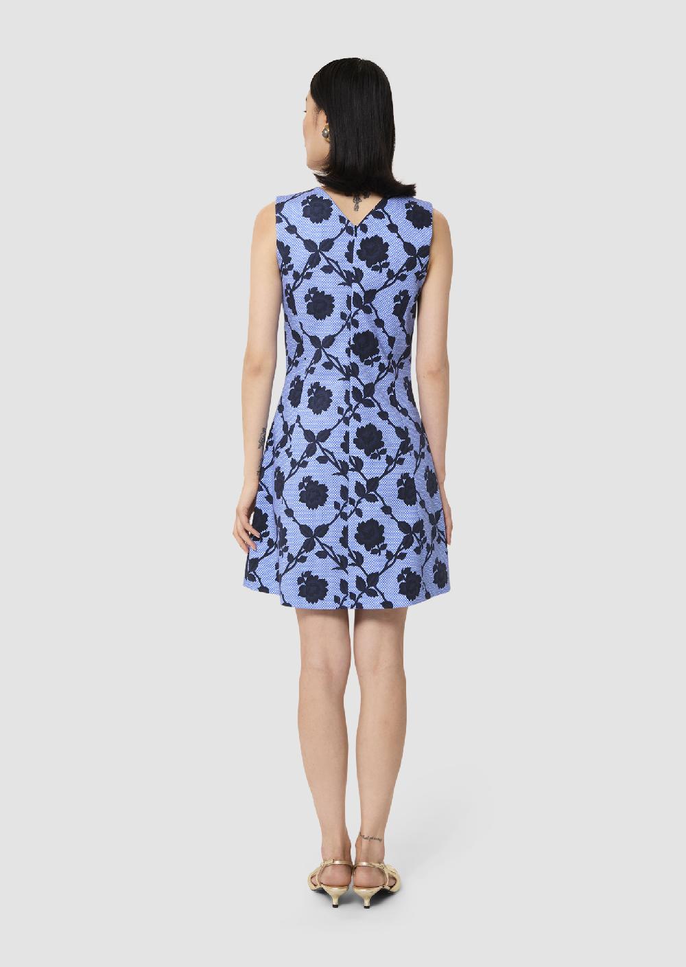 Tara Jarmon Robe Russellbleue En Jacquard