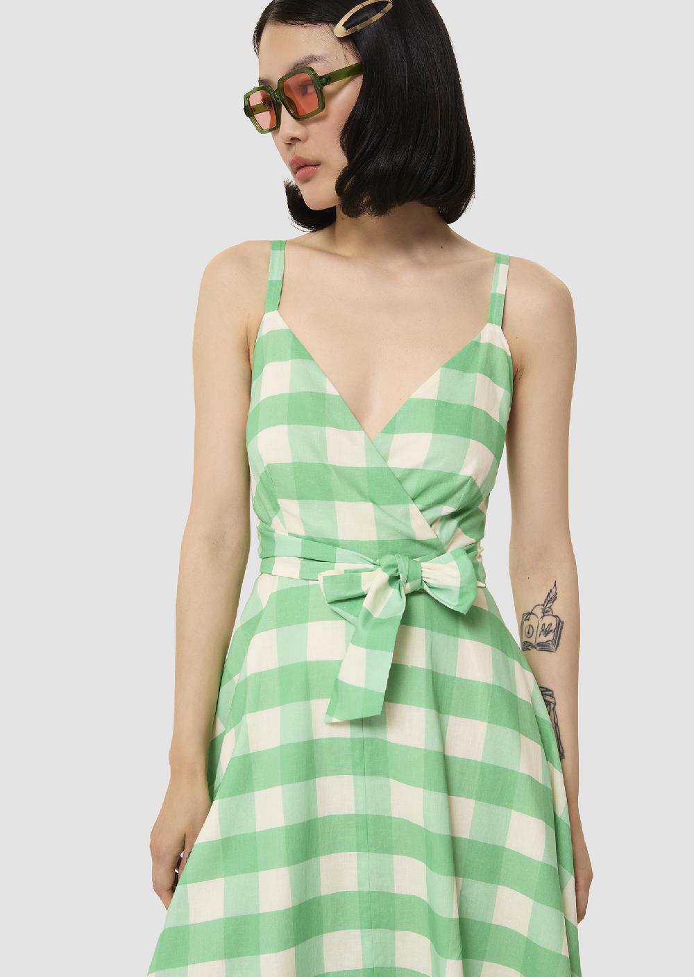 Tara Jarmon Robe Ryvelineverte En Vichy